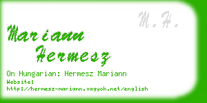 mariann hermesz business card